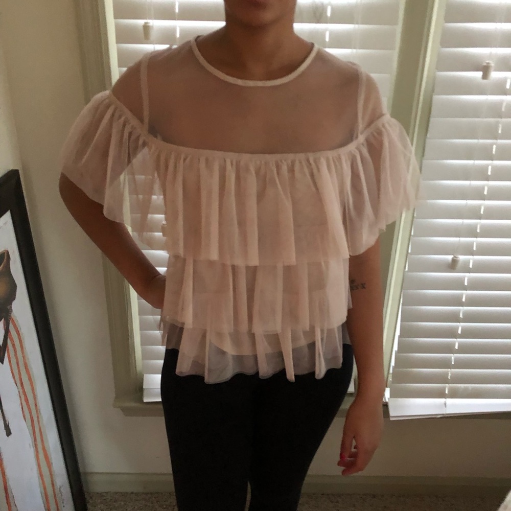 Tired blush blouse